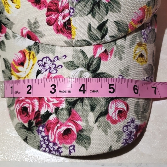 NEW Women's Adjustable Floral Canvas & Mesh Ballcap - Picture 16 of 16